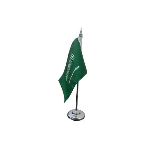 علم السعودية مكتبي أبيض مع القاعدة W21
