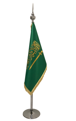 علم مقوى مبطن تطريز 150*100 سم بدون السارية