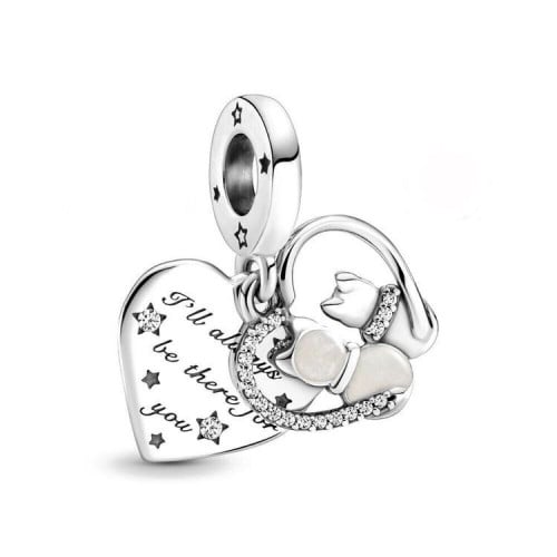 Cats & Hearts Dangle Charm