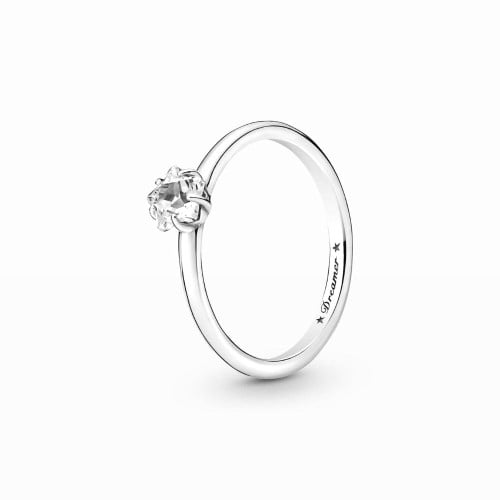 Anillo Solitario Estrella Brillante Celestial Pand...