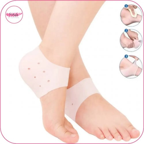 كعب السيليكون للحماية أبيض